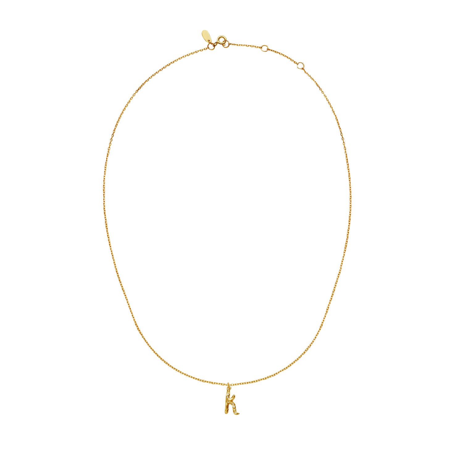 Alfabet halskæde - forgyldt